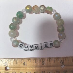 Multicolor “C*mmies” Bracelet Adult Humor Beaded Handmade Naughty Accessories